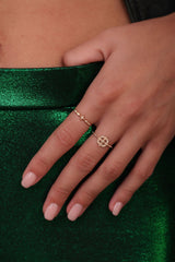 Pretty Greta 18K Gold Ring w. Diamonds