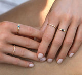 5 Stella 18k Guld Ring m. Diamanter