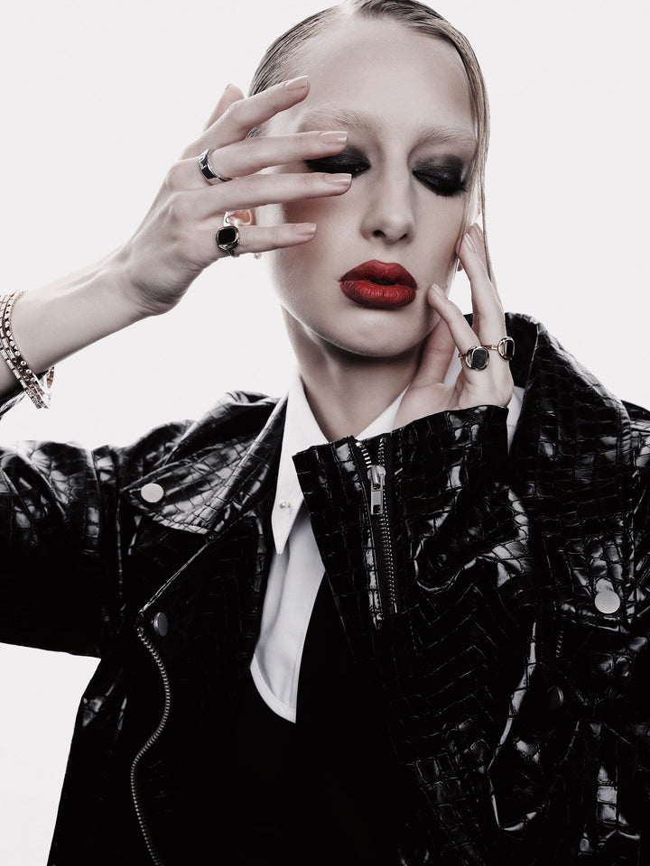 Play Rebel Silver Ring w.. Lab-Grown Diamonds