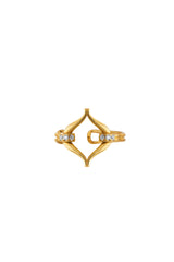 Eboris Link Ear Clip 18K Gold Earring w. Lab-Grown Diamonds