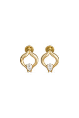 Eboris 18K Gold Earrings w. Lab-Grown Diamond