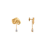 Lucky Elephant 18K Gold Earrings w. Lab-Grown Diamonds