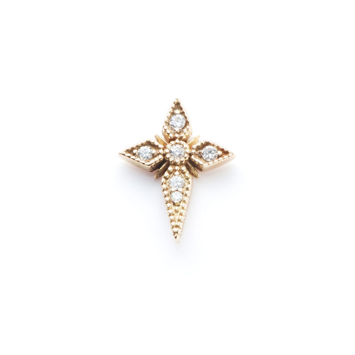 Saintes 18K Gold Stud w. Diamonds