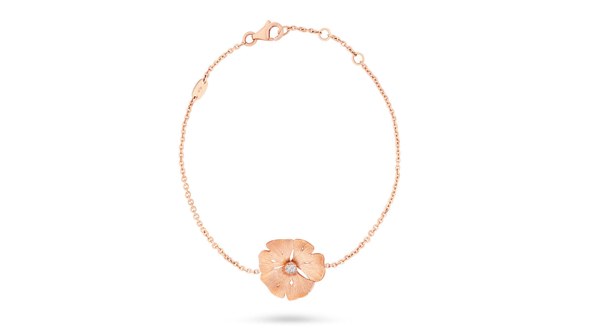 bracelet ginko rond or rose