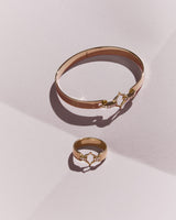 Eboris Corset Paved 18K Gold Ring w. Diamond