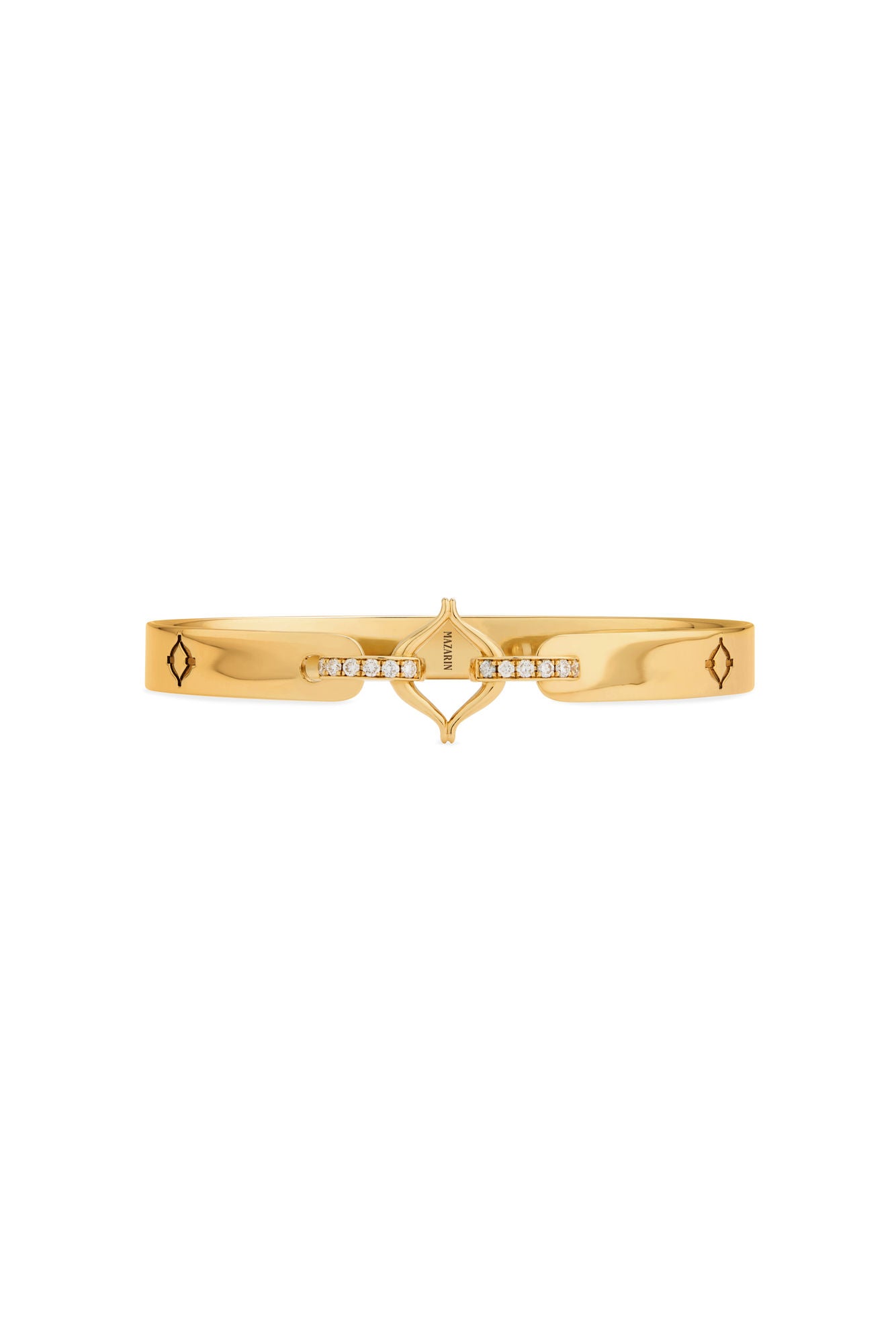 Eboris Corset Paved 18K Gold Bracelet w. Diamond