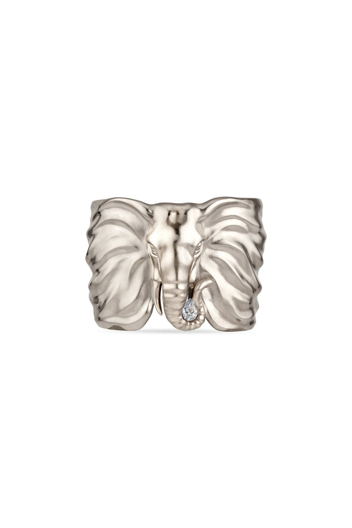 The Elephant 18K Whitegold Bangle w. Lab-Grown Diamond