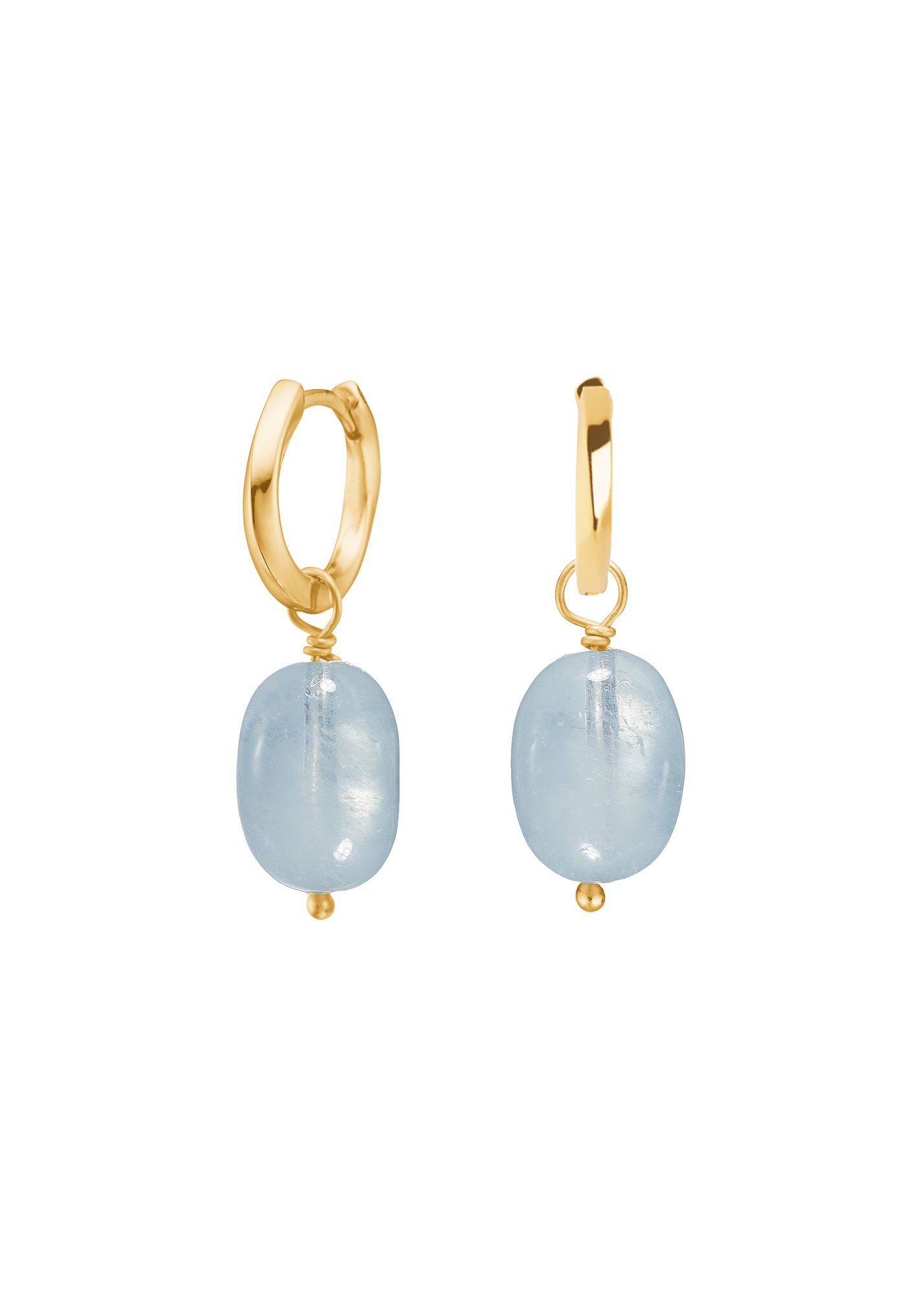 Diani Gold Plated Earrings w. Aquamarine