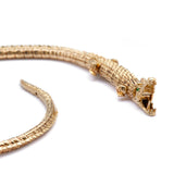 Alligator Wrap 18K Guld Halskæde m. Tsavorit