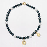 Pebble Black & White Pearl Necklace
