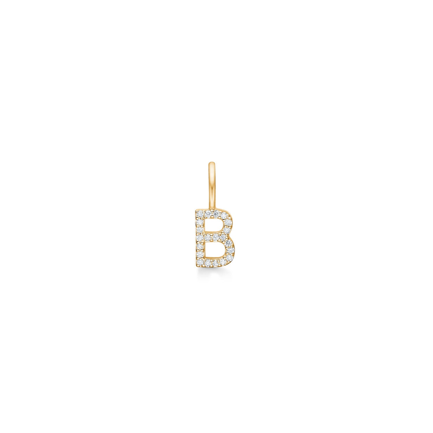 Mein b 18k Gold Anhänger w. Diamanten