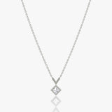 Arrow 14K Whitegold Necklace w. Lab-Grown Diamond