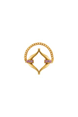 Eboris Link 18K Gold Ring w. Pink Saphires