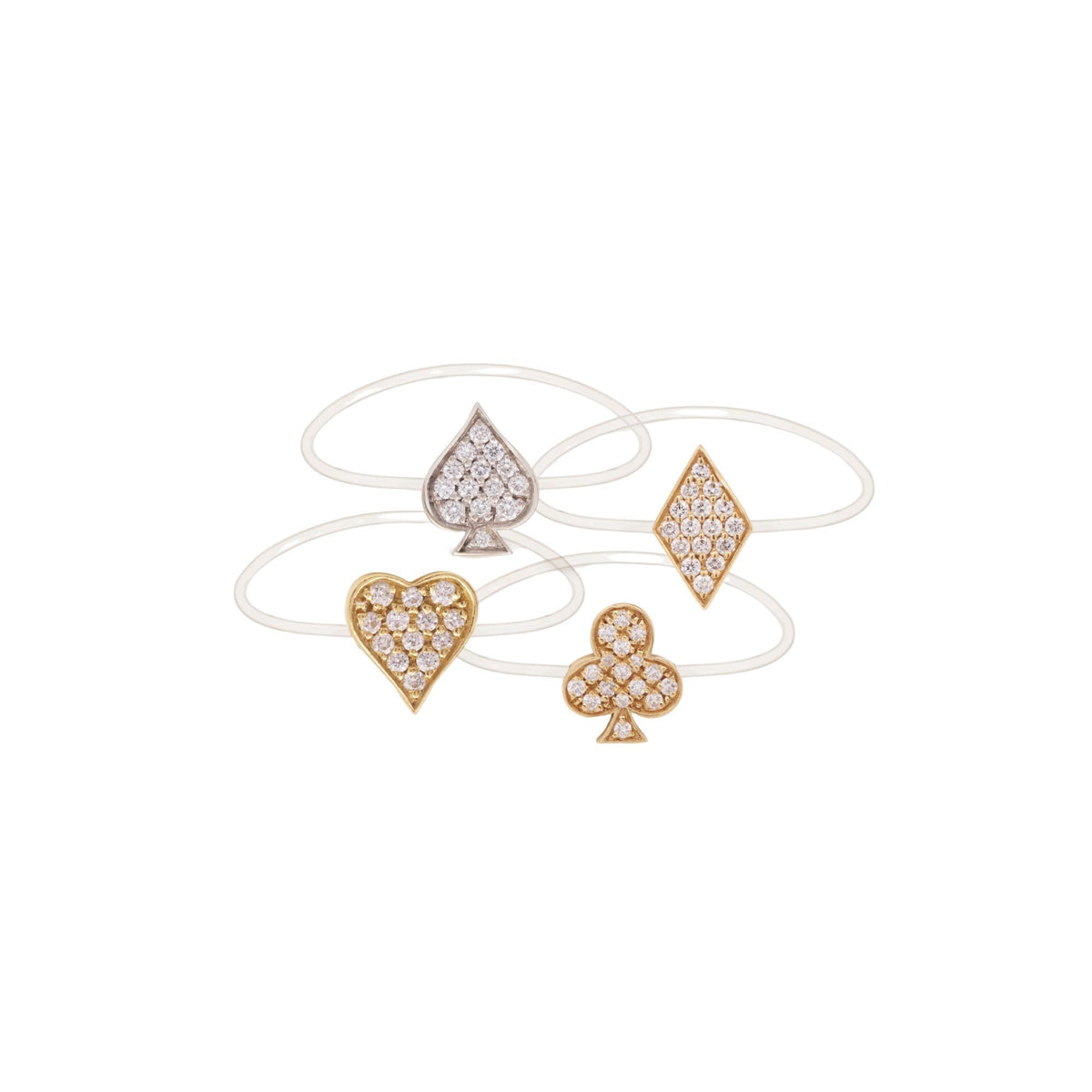 Honneur Nylon 18K Gold Ring w. Lab-Grown Diamonds