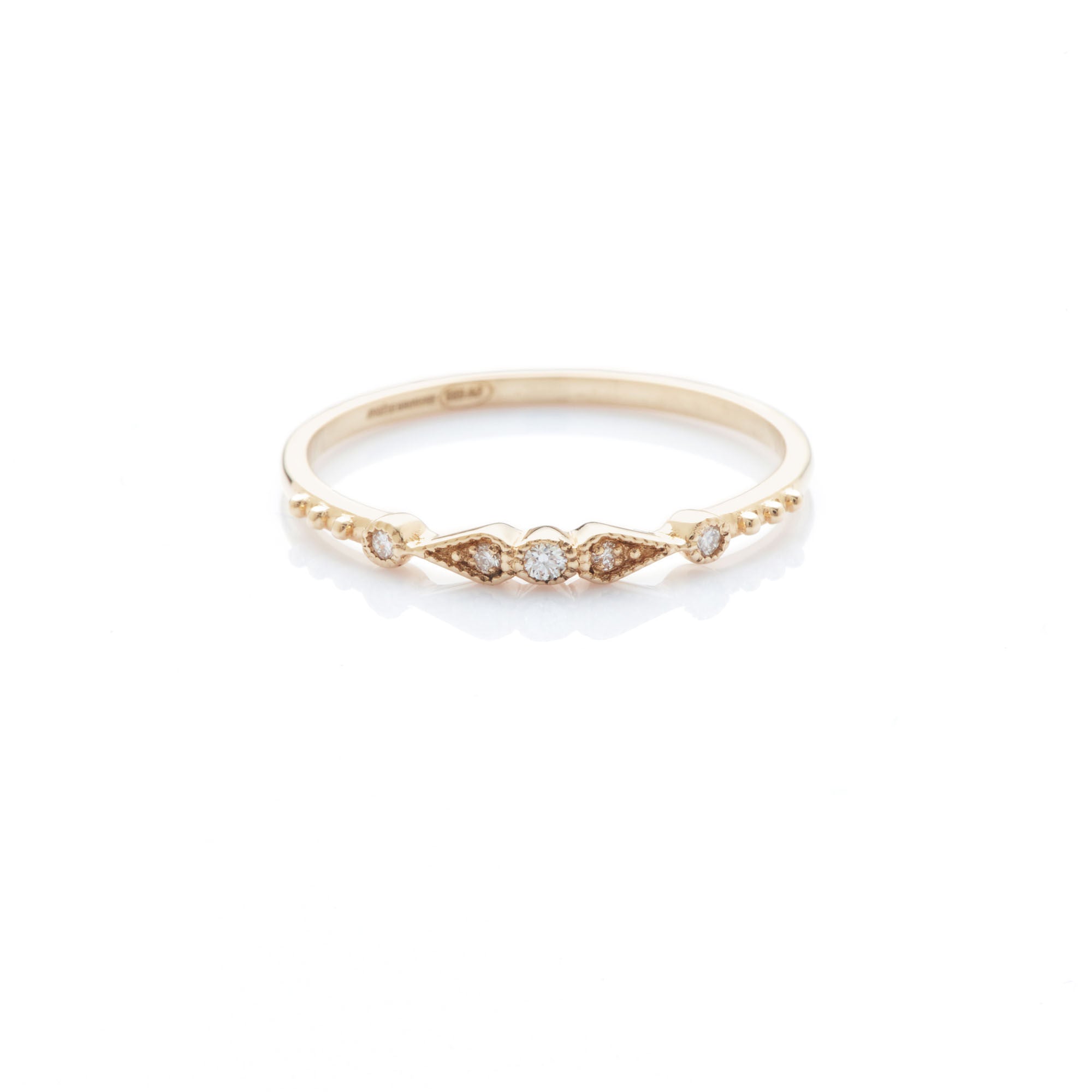 5 Stella 18K Gold Ring w. Diamonds