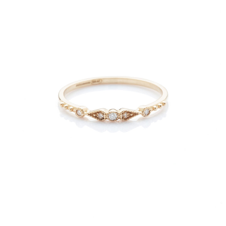 5 Stella 18K Gold Ring w. Diamonds