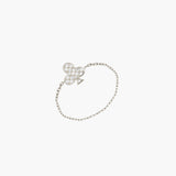 Harmonie Chain 18K White Gold Ring w. Lab-Grown Diamonds