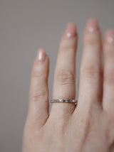 Minimalistic Baguette 18K Gold, Whitegold or Rosegold Ring w. Diamonds