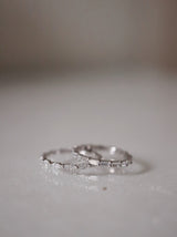 Minimalistic Baguette 18K Gold, Whitegold or Rosegold Ring w. Diamonds