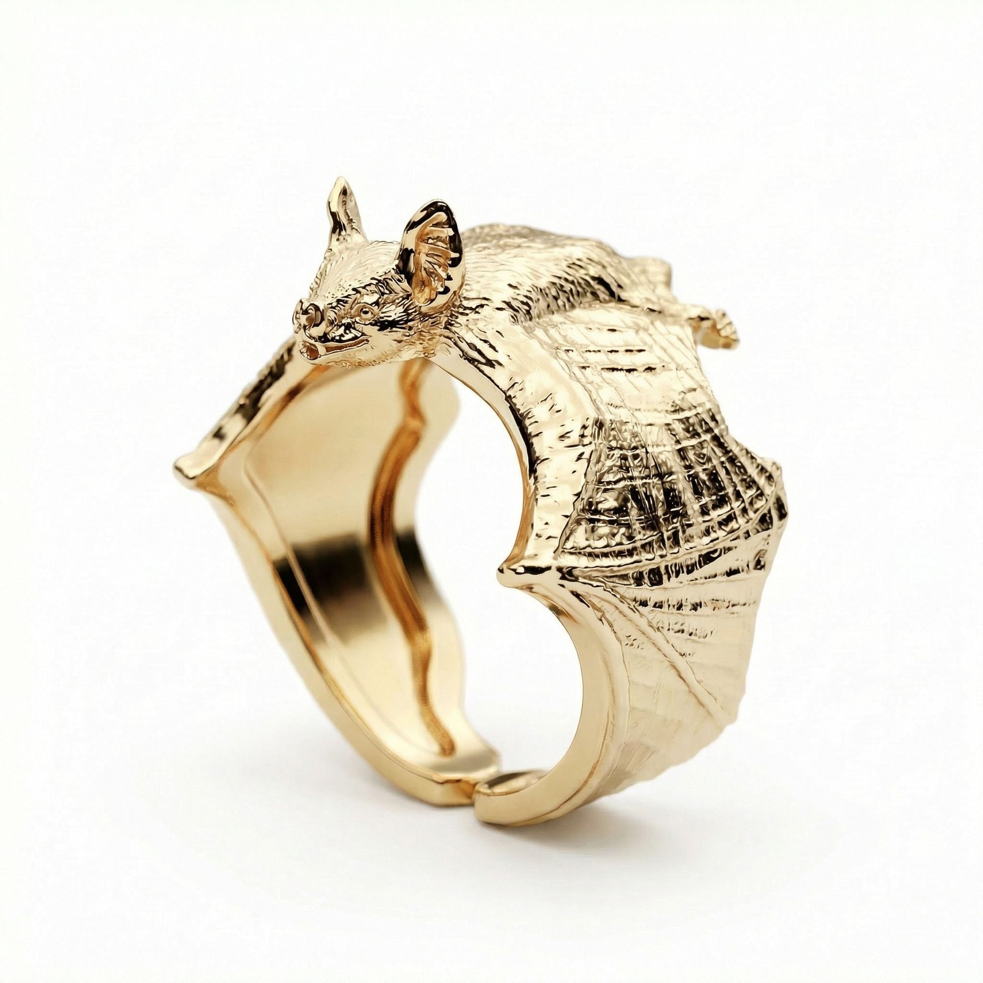 Gold Plated Bat Ring
