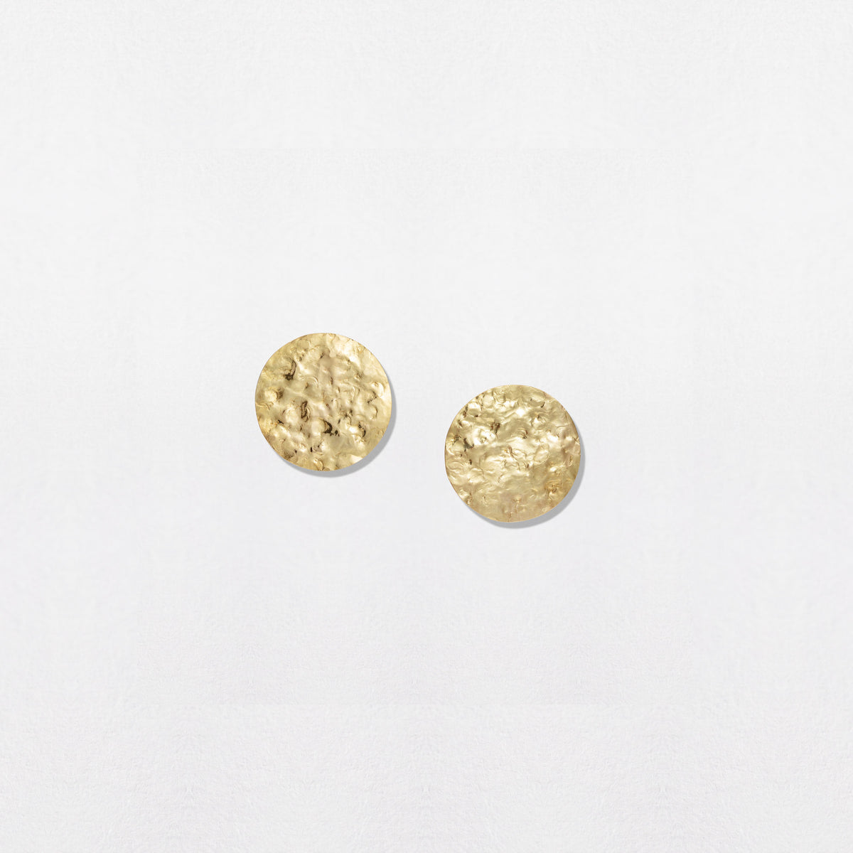 Sun Disc Stud 18K Gold Earrings
