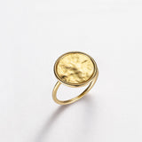 Sun Disc 18K Gold Ring
