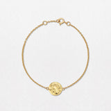 Sun Disc 18K Gold Bracelet