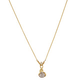 Pavé 18K & 22K Gold & Whitegold Necklace w. 11 Diamonds