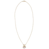 Pavé 18K & 22K Gold & Whitegold Necklace w. 28 Diamonds