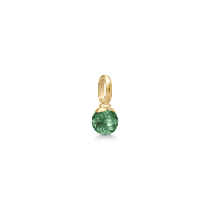 Berry Small Gold Plated Pendent w. Turmalin Crystal
