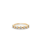 Bold 14K or 18K Gold Bezel Band Ring w. Lab-Grown Diamonds