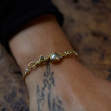 Seafire 18K & 22K Gold Bracelet w. Keshi Pearl & Diamond