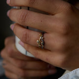 Seafire 18K, 22K & 24K Gold & Silver Ring w. Diamond