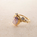 Seafire 18K & 22K Gold Ring w. Spinel & Diamond