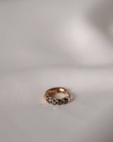Black Diamond Thickie 18K Gold, Whitegold or Rosegold Huggie w. Diamonds
