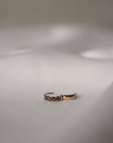 Black Diamond Thickie 18K Gold, Whitegold or Rosegold Huggie w. Diamonds