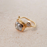 Seafire 18K & 22K Guld Ring m. Perle & Diamant