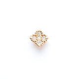 Nina One 18K Gold Studs w. Diamonds