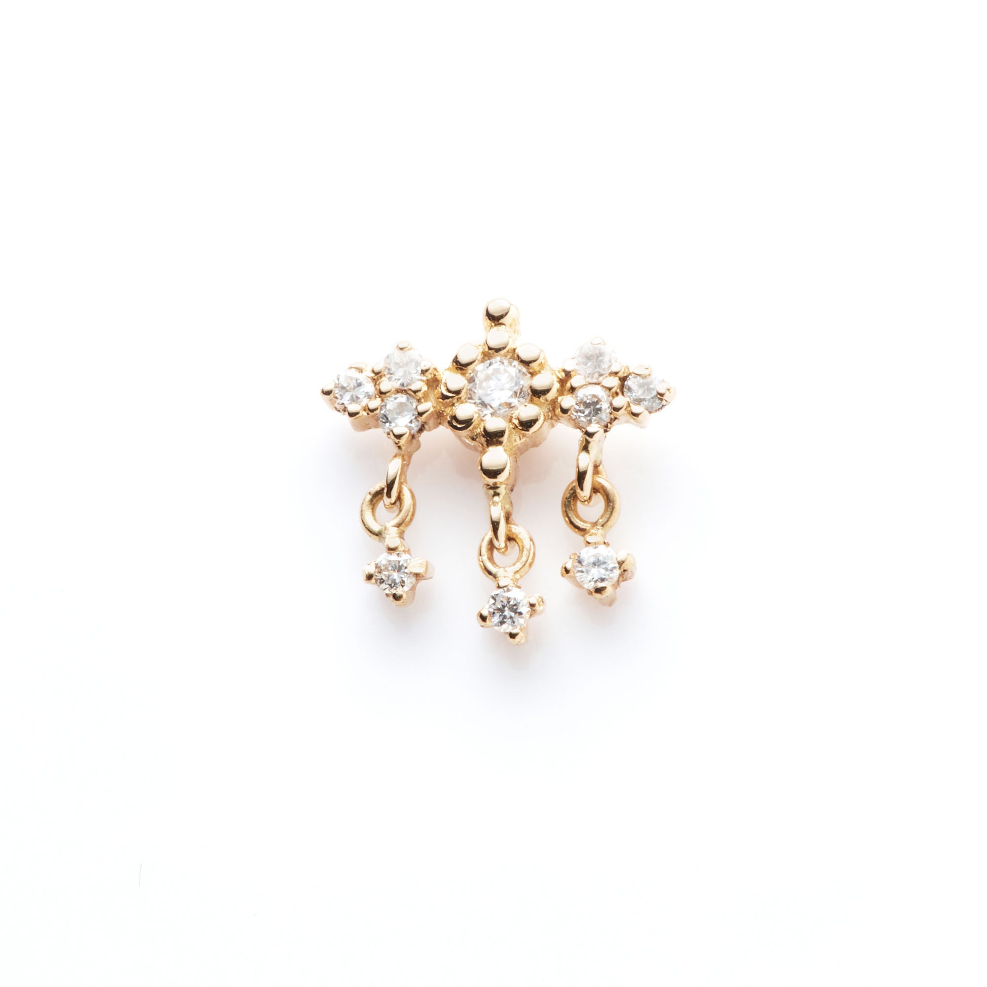 Paradis Pampilles 18K Gold Stud w. Diamonds