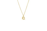 IX Q Ice 22K Gold Plated Pendant