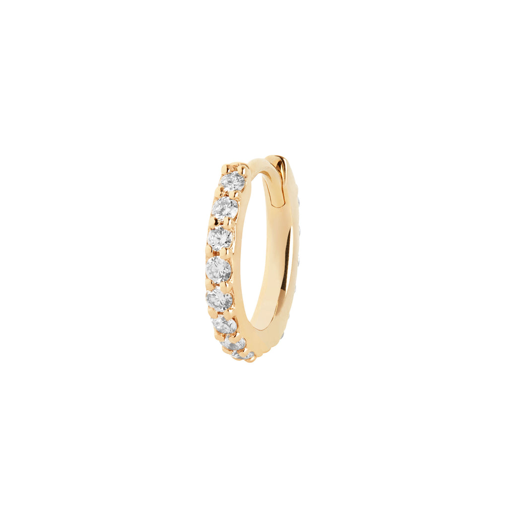 Bovary 10 14K Gold Huggie w. Lab-Grown Diamonds