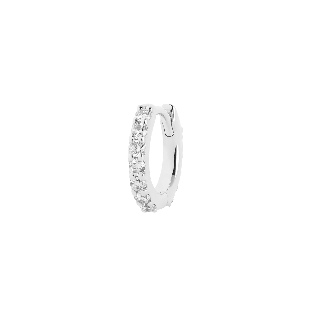 Bovary 8 14K Weißgold Huggie W. Diamanten gewachsen