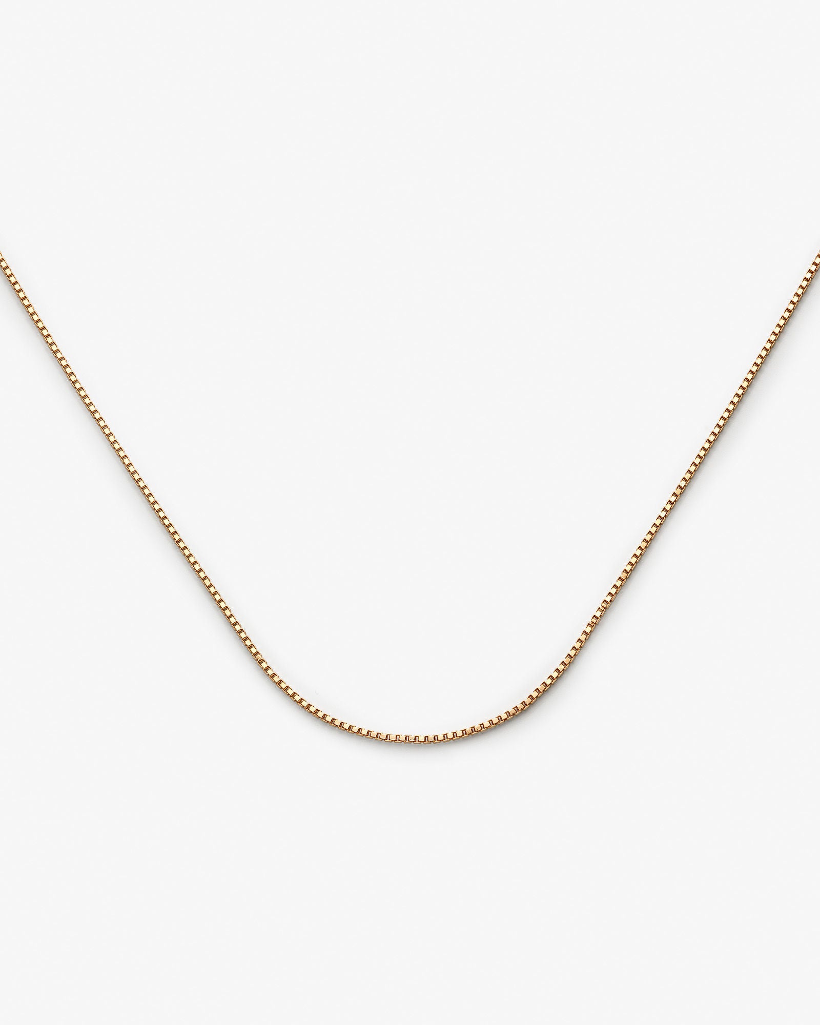 Box Chain 14k Gold Necklace