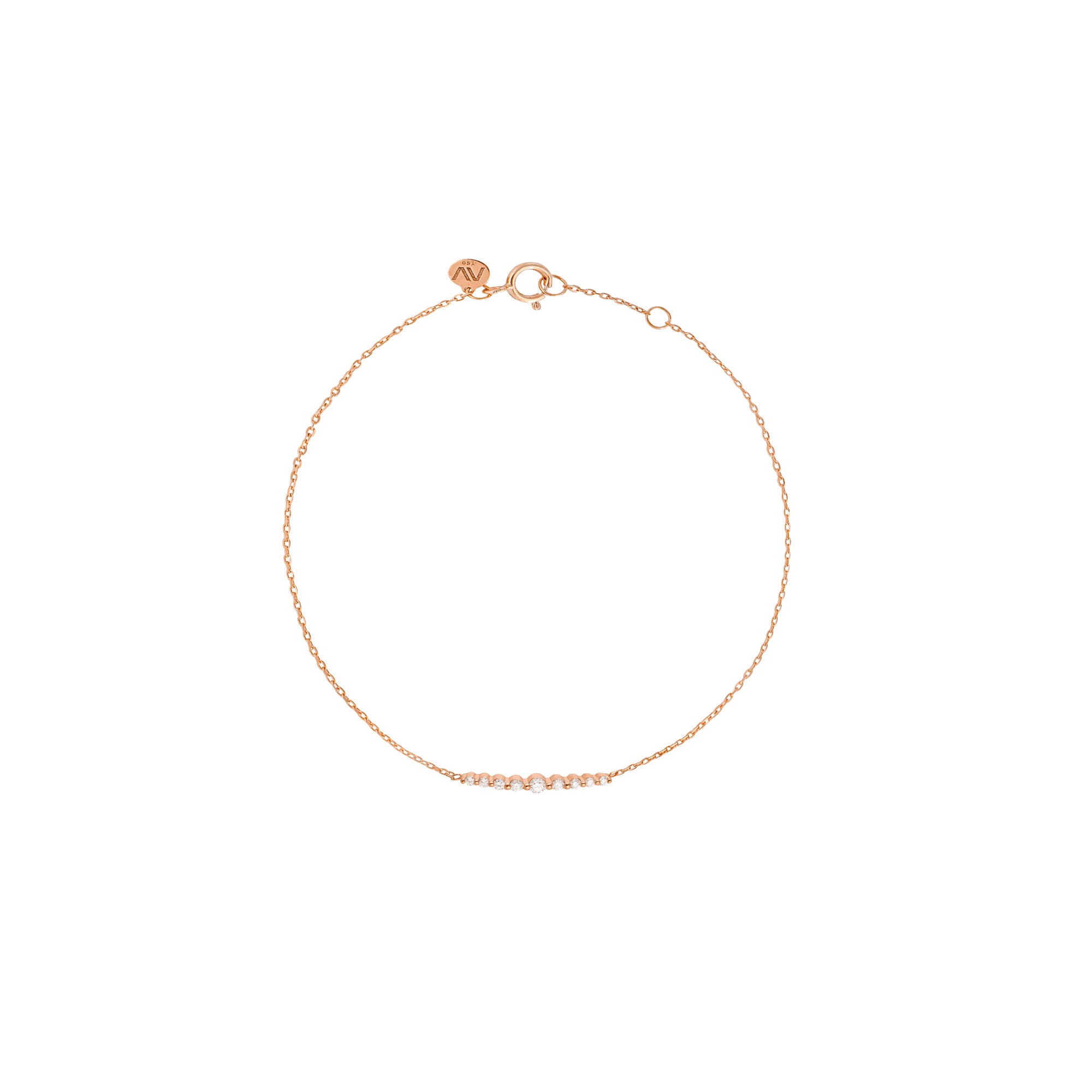 Helle Lichter 18k Roségold Armband W. Diamanten