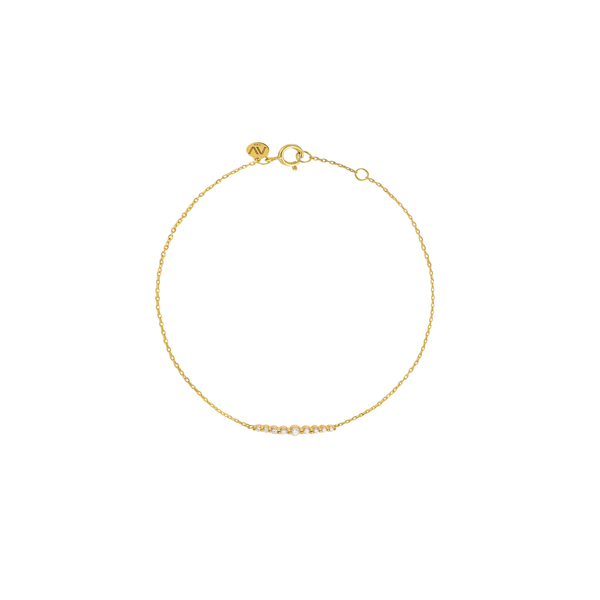 Bright Lights 18K Gold Bracelet w. Diamonds