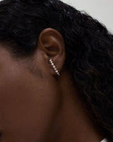 Brilliant Round Suspender 14k Whitegold Earring w.Lab-Grown Diamonds