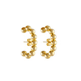 Bubble C 18K Gold Plated Hoops