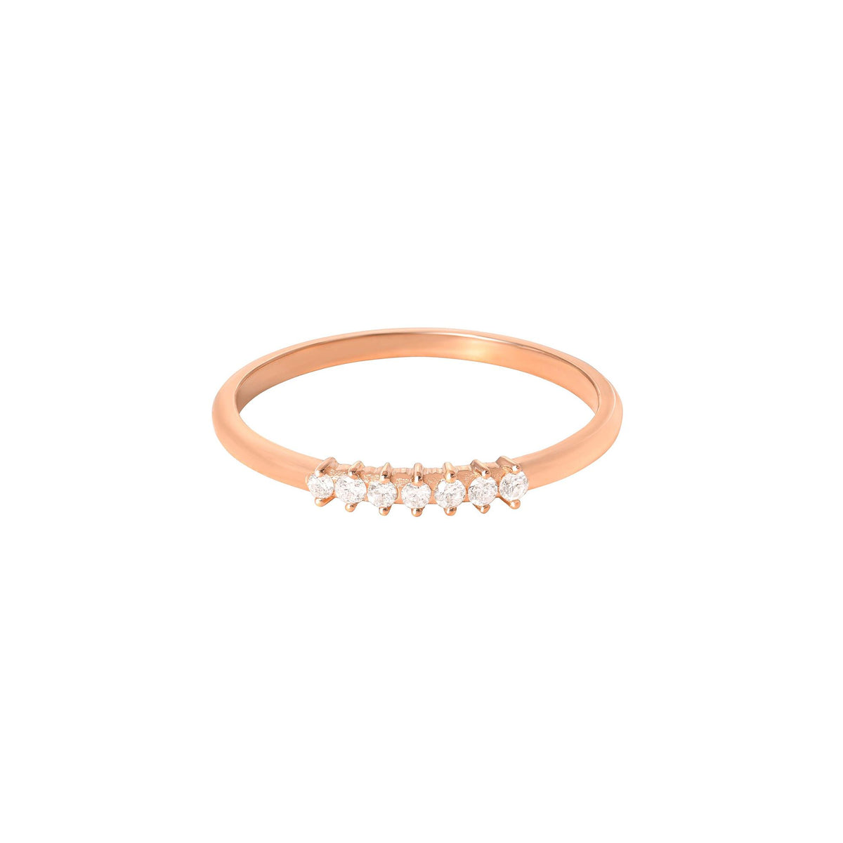 Bobler 18k Rose Guld Ring m. Diamanter