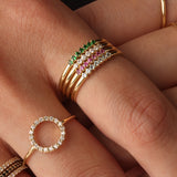 Bubbles 18k Weißgold Ring w. Diamanten