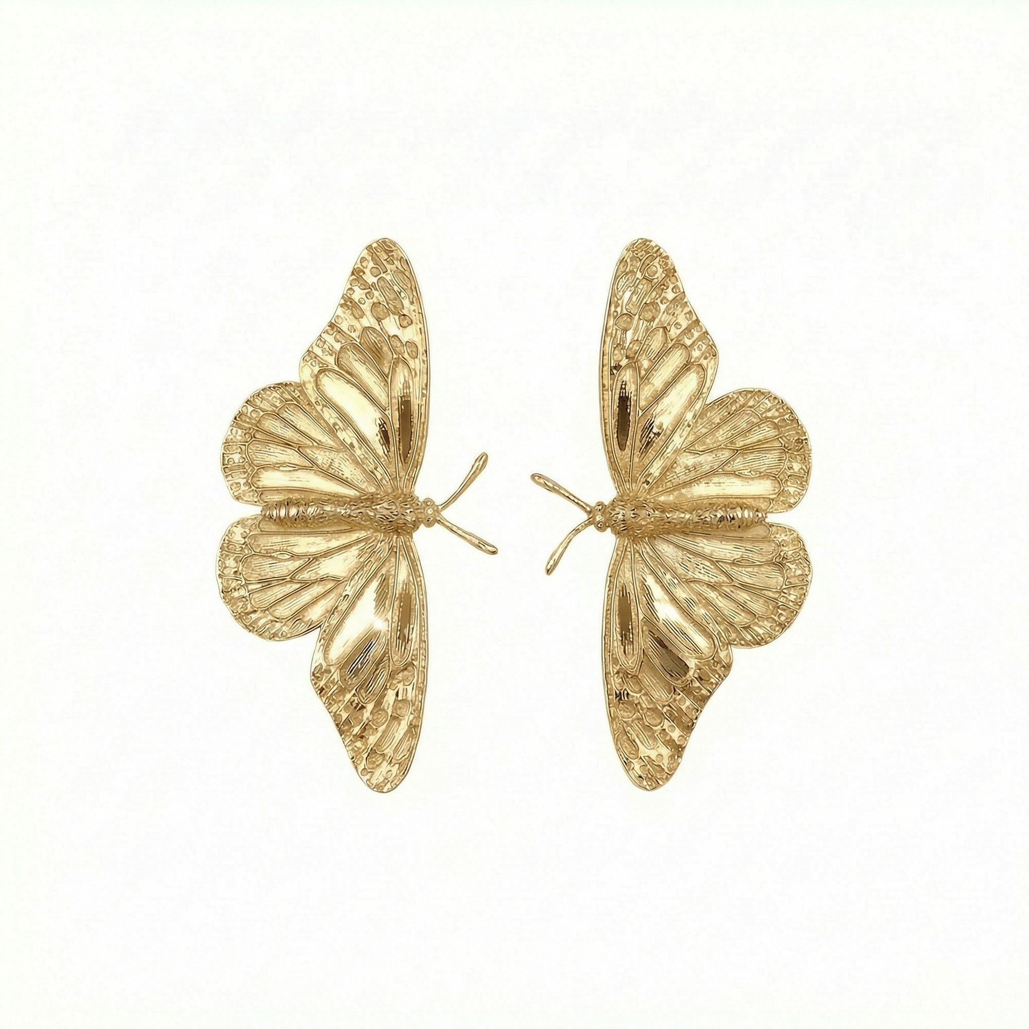 Gold Plated Monarch Earrings